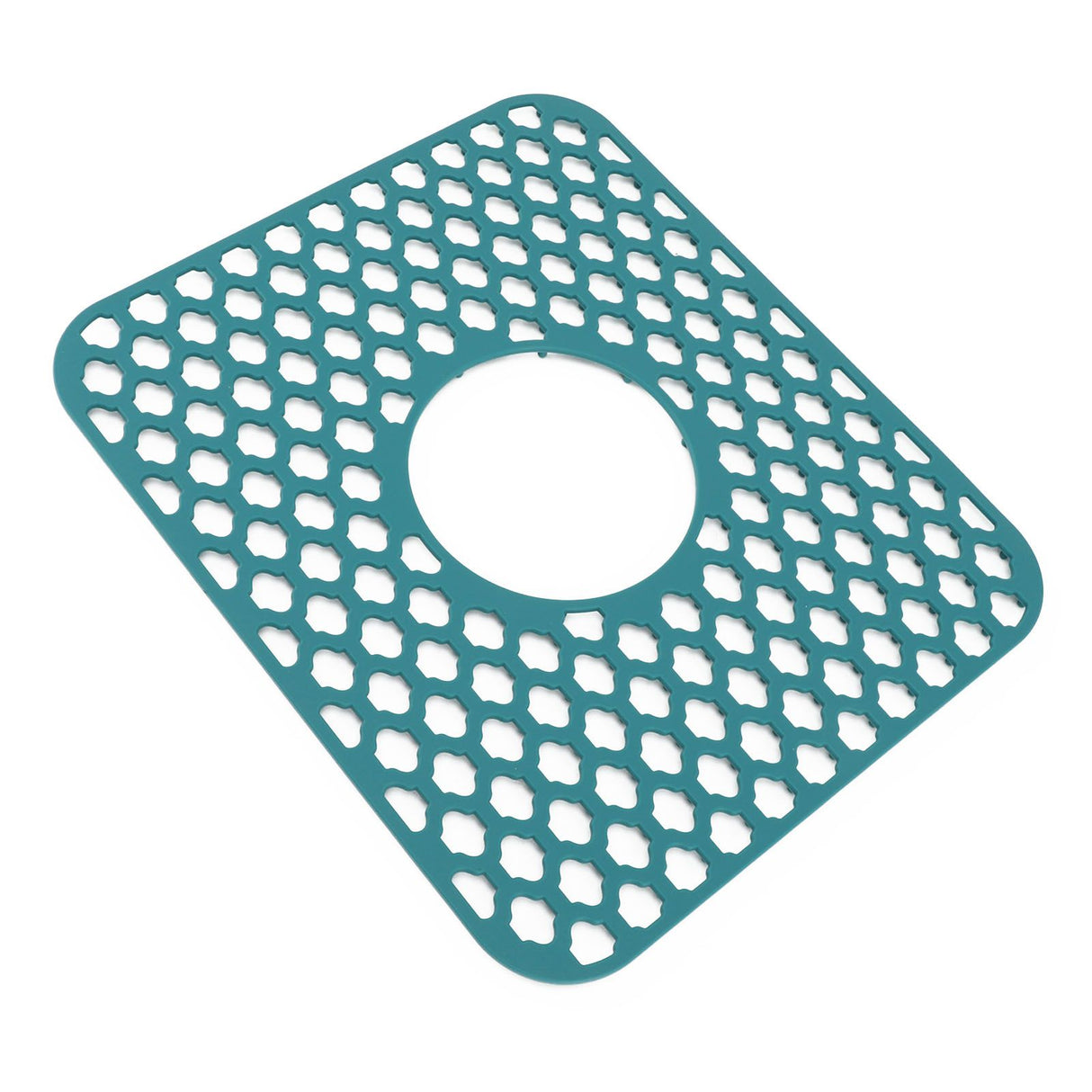 Sink Protector for Kitchen Silicone Non Slip Heat Resistant Mat for Bottom of Center Drain Sink Farmhouse Stainless Steel Porcelain Sink Green
