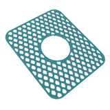 Sink Protector for Kitchen Silicone Non Slip Heat Resistant Mat for Bottom of Center Drain Sink Farmhouse Stainless Steel Porcelain Sink Green - 45-Degree Angle