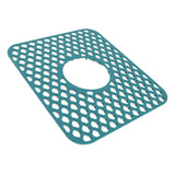 Sink Protector for Kitchen Silicone Non Slip Heat Resistant Mat for Bottom of Center Drain Sink Farmhouse Stainless Steel Porcelain Sink Green