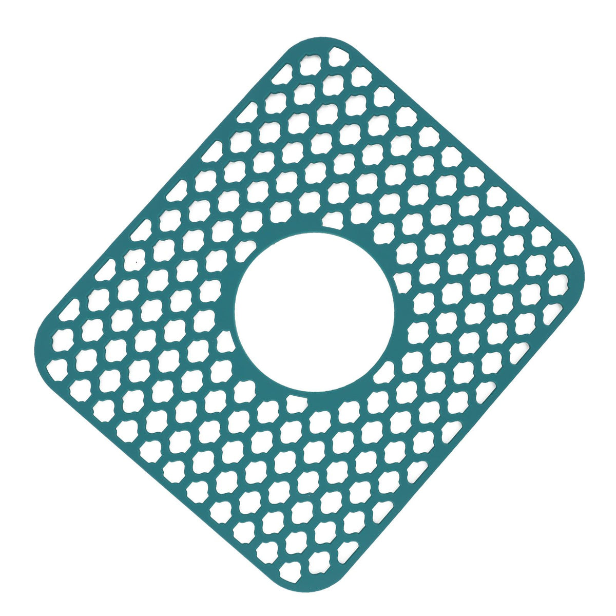 Sink Protector for Kitchen Silicone Non Slip Heat Resistant Mat for Bottom of Center Drain Sink Farmhouse Stainless Steel Porcelain Sink Green