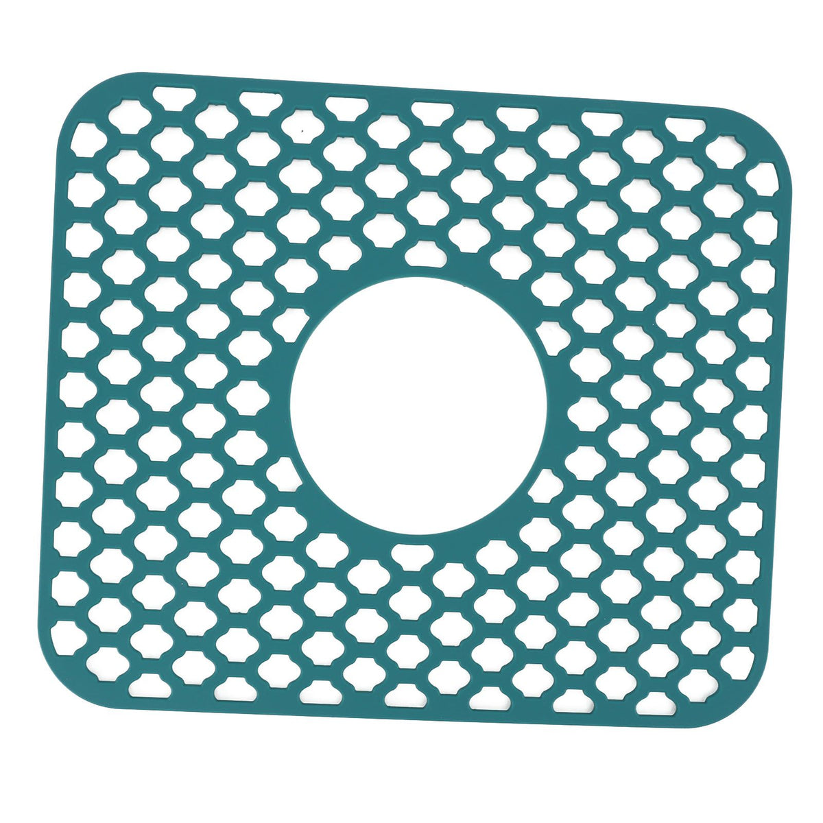 Sink Protector for Kitchen Silicone Non Slip Heat Resistant Mat for Bottom of Center Drain Sink Farmhouse Stainless Steel Porcelain Sink Green