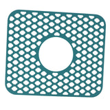 Sink Protector for Kitchen Silicone Non Slip Heat Resistant Mat for Bottom of Center Drain Sink Farmhouse Stainless Steel Porcelain Sink Green