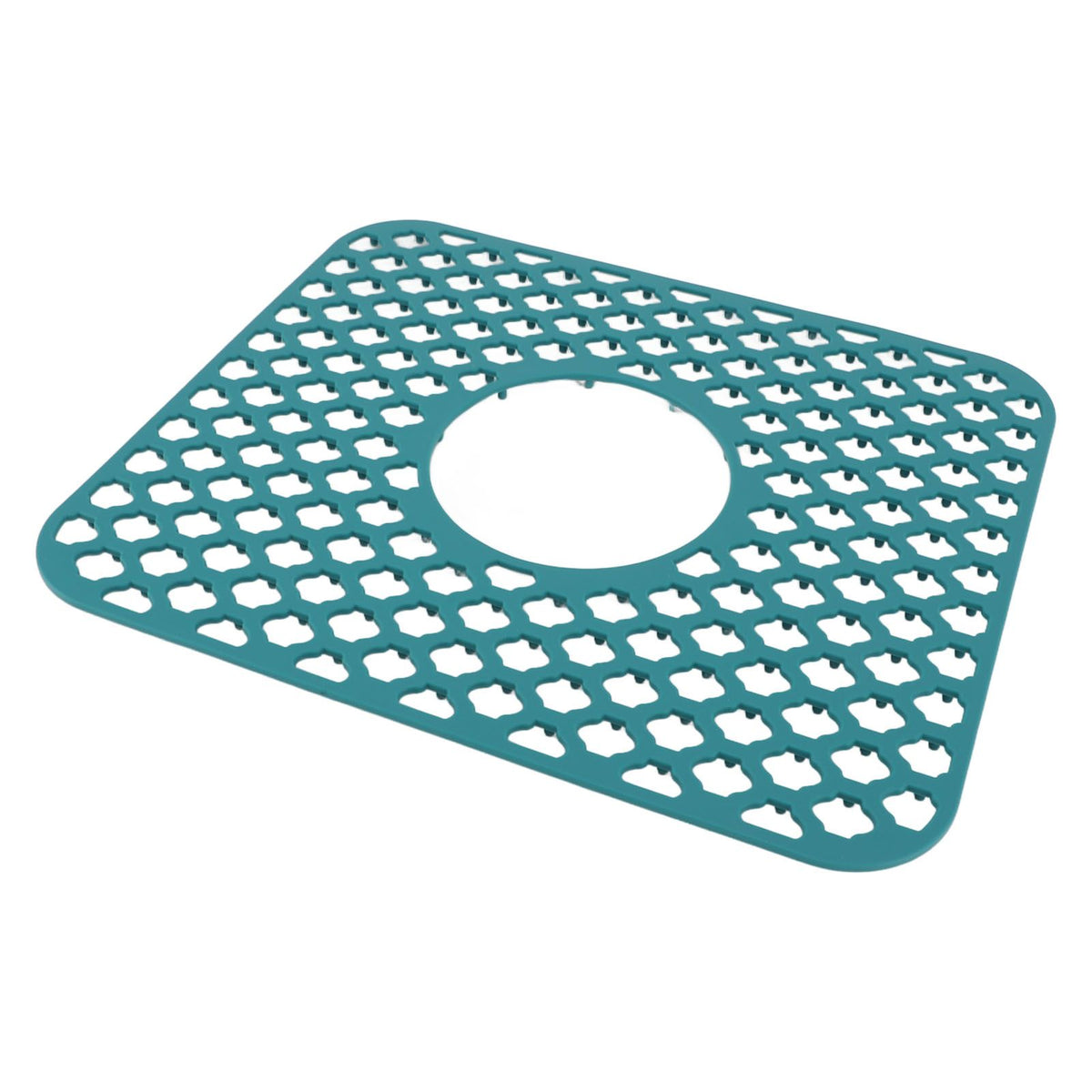 Sink Protector for Kitchen Silicone Non Slip Heat Resistant Mat for Bottom of Center Drain Sink Farmhouse Stainless Steel Porcelain Sink Green
