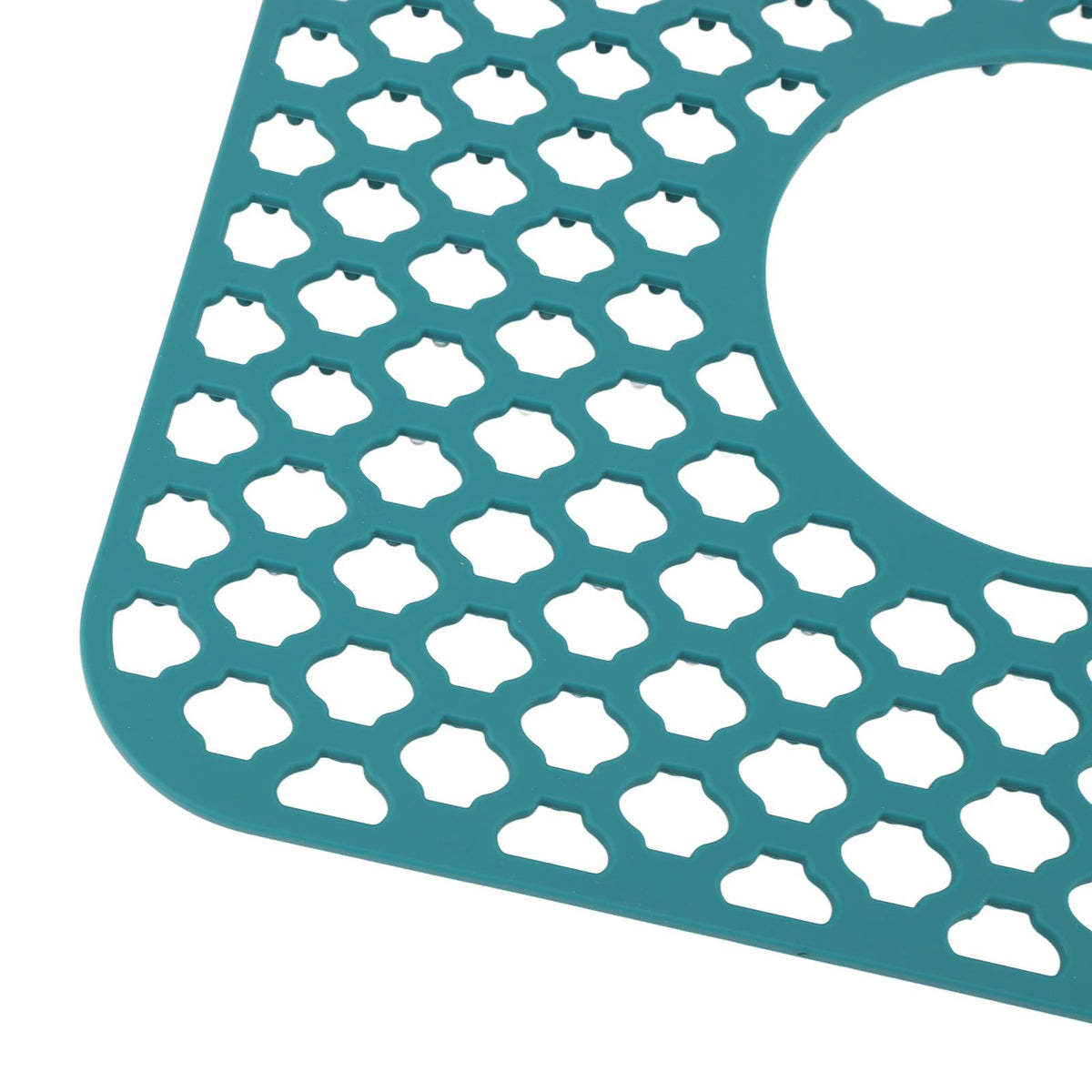 Sink Protector for Kitchen Silicone Non Slip Heat Resistant Mat for Bottom of Center Drain Sink Farmhouse Stainless Steel Porcelain Sink Green