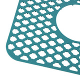 Sink Protector for Kitchen Silicone Non Slip Heat Resistant Mat for Bottom of Center Drain Sink Farmhouse Stainless Steel Porcelain Sink Green