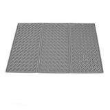 3 Fold Counter Foldable Drying Mat Silicone Fast Drying Waterproof Reusable Drying Kitchen Mat for Kitchen Bathroom Grey