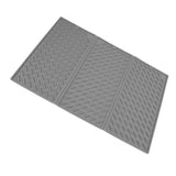 3 Fold Counter Foldable Drying Mat Silicone Fast Drying Waterproof Reusable Drying Kitchen Mat for Kitchen Bathroom Grey