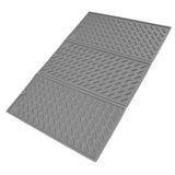 3 Fold Counter Foldable Drying Mat Silicone Fast Drying Waterproof Reusable Drying Kitchen Mat for Kitchen Bathroom Grey