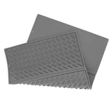 3 Fold Counter Foldable Drying Mat Silicone Fast Drying Waterproof Reusable Drying Kitchen Mat for Kitchen Bathroom Grey - Extra Image