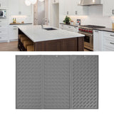 3 Fold Counter Foldable Drying Mat Silicone Fast Drying Waterproof Reusable Drying Kitchen Mat for Kitchen Bathroom Grey