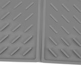 3 Fold Counter Foldable Drying Mat Silicone Fast Drying Waterproof Reusable Drying Kitchen Mat for Kitchen Bathroom Grey