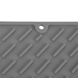 3 Fold Counter Foldable Drying Mat Silicone Fast Drying Waterproof Reusable Drying Kitchen Mat for Kitchen Bathroom Grey