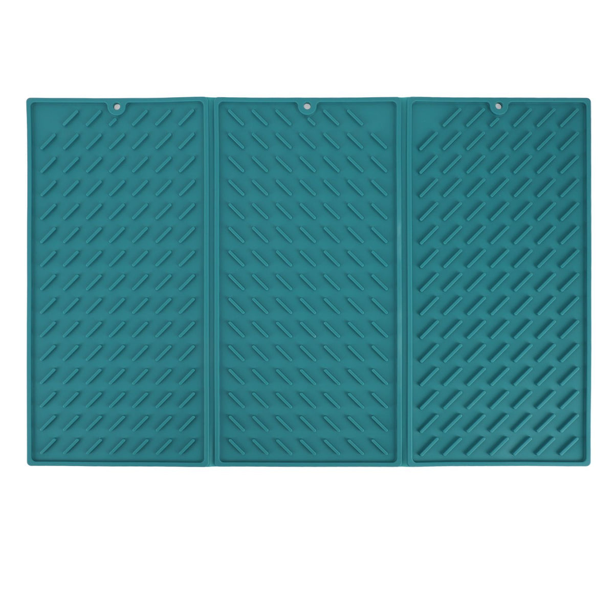 3 Fold Counter Foldable Drying Mat Silicone Fast Drying Waterproof Reusable Drying Kitchen Mat for Kitchen Bathroom Green