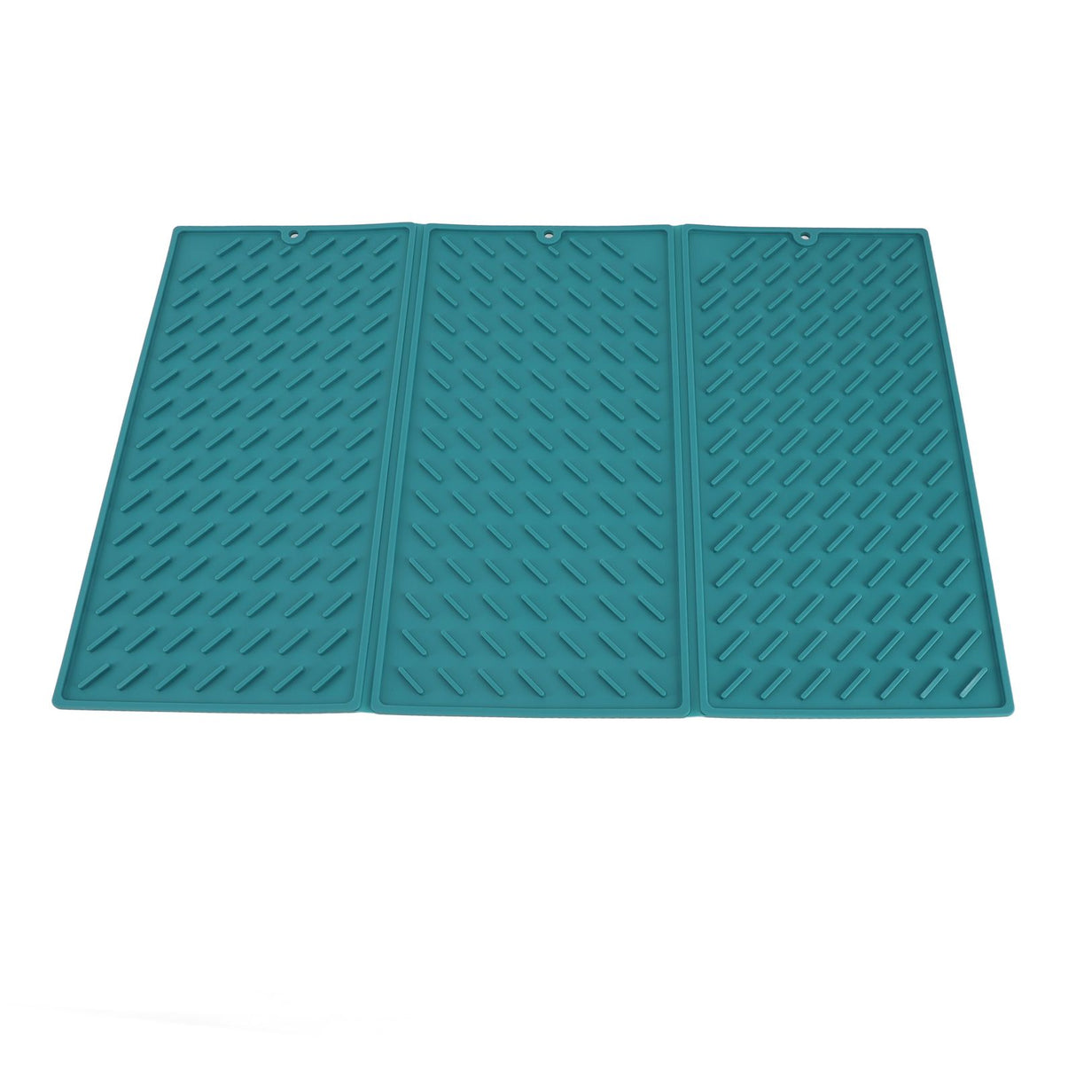 3 Fold Counter Foldable Drying Mat Silicone Fast Drying Waterproof Reusable Drying Kitchen Mat for Kitchen Bathroom Green