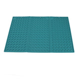 3 Fold Counter Foldable Drying Mat Silicone Fast Drying Waterproof Reusable Drying Kitchen Mat for Kitchen Bathroom Green - Side View