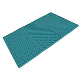 3 Fold Counter Foldable Drying Mat Silicone Fast Drying Waterproof Reusable Drying Kitchen Mat for Kitchen Bathroom Green - Rear View