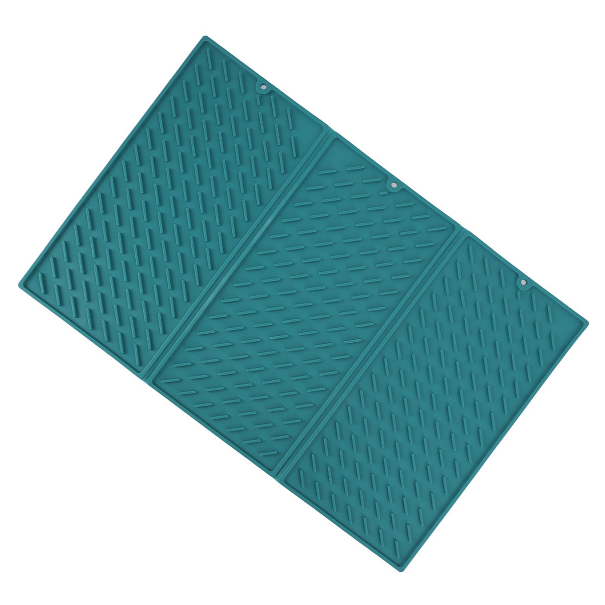 3 Fold Counter Foldable Drying Mat Silicone Fast Drying Waterproof Reusable Drying Kitchen Mat for Kitchen Bathroom Green