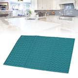 3 Fold Counter Foldable Drying Mat Silicone Fast Drying Waterproof Reusable Drying Kitchen Mat for Kitchen Bathroom Green