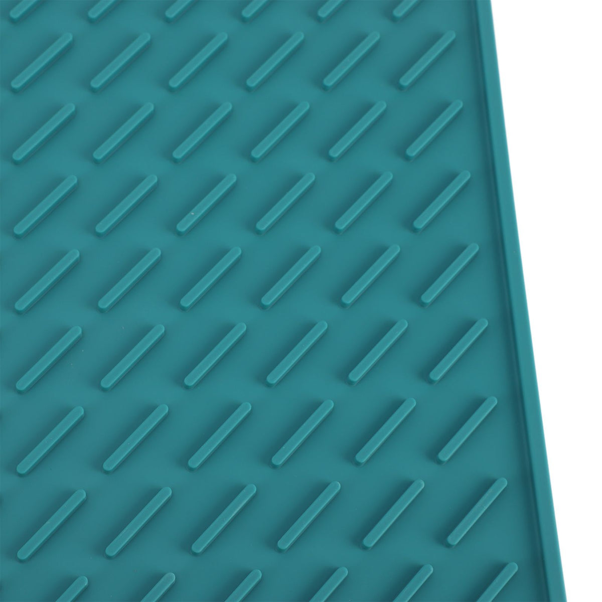 3 Fold Counter Foldable Drying Mat Silicone Fast Drying Waterproof Reusable Drying Kitchen Mat for Kitchen Bathroom Green