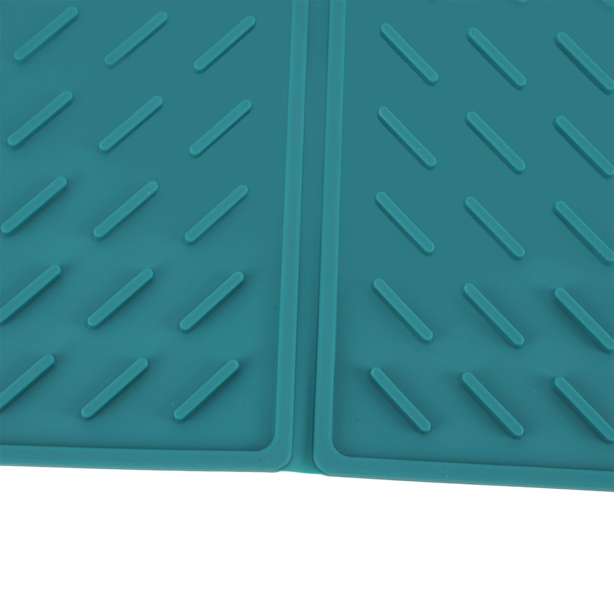 3 Fold Counter Foldable Drying Mat Silicone Fast Drying Waterproof Reusable Drying Kitchen Mat for Kitchen Bathroom Green