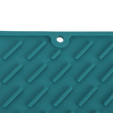 3 Fold Counter Foldable Drying Mat Silicone Fast Drying Waterproof Reusable Drying Kitchen Mat for Kitchen Bathroom Green
