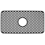 Hollow Insulated Kitchen Sink Mat Non Slip Multi Functional Large Size Silicone Sink Mat Protector Black