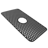 Hollow Insulated Kitchen Sink Mat Non Slip Multi Functional Large Size Silicone Sink Mat Protector Black
