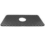 Hollow Insulated Kitchen Sink Mat Non Slip Multi Functional Large Size Silicone Sink Mat Protector Black