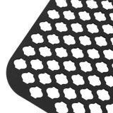 Hollow Insulated Kitchen Sink Mat Non Slip Multi Functional Large Size Silicone Sink Mat Protector Black