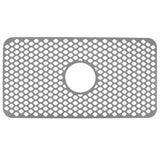 Hollow Insulated Kitchen Sink Mat Non Slip Multi Functional Large Size Silicone Sink Mat Protector Grey