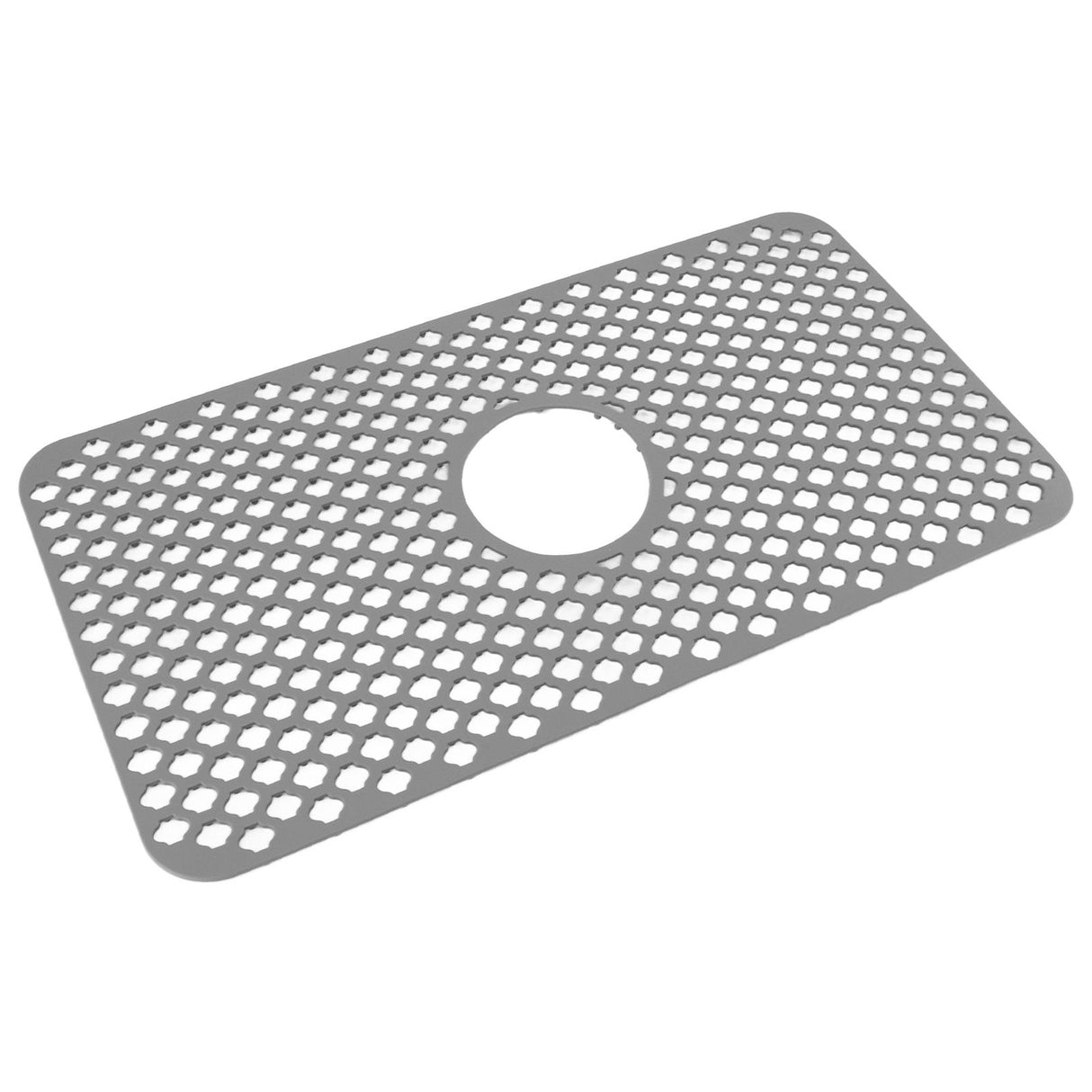 Hollow Insulated Kitchen Sink Mat Non Slip Multi Functional Large Size Silicone Sink Mat Protector Grey