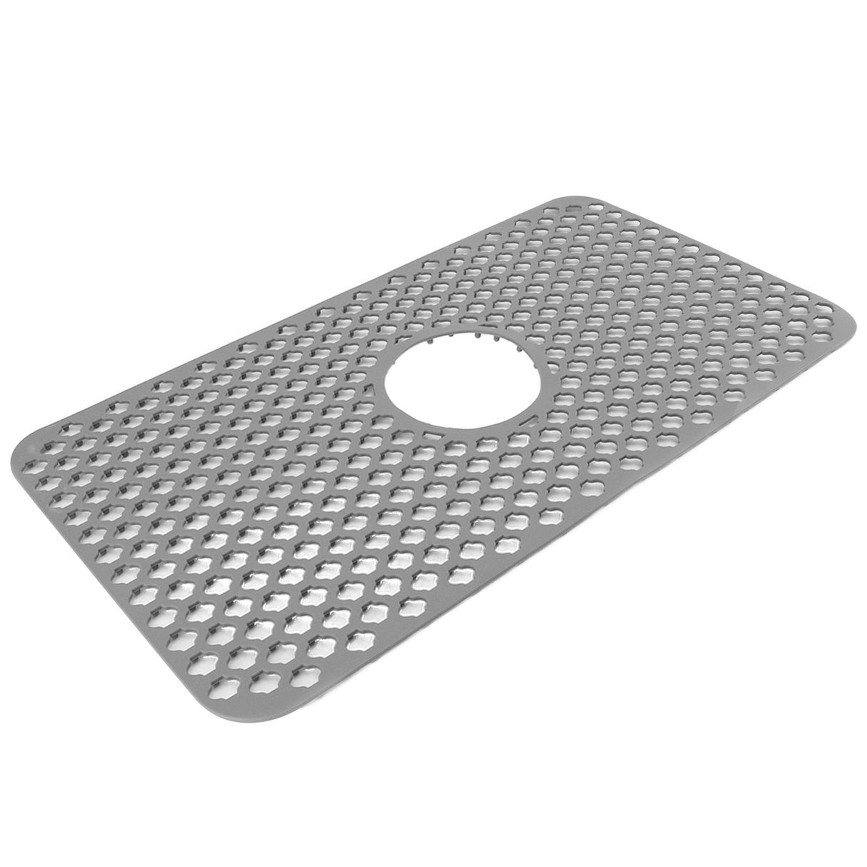 Hollow Insulated Kitchen Sink Mat Non Slip Multi Functional Large Size Silicone Sink Mat Protector Grey