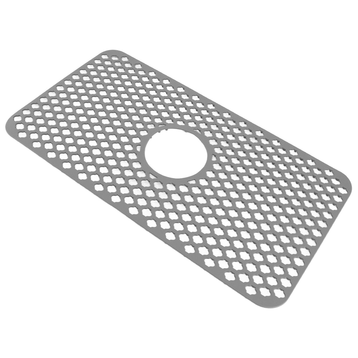 Hollow Insulated Kitchen Sink Mat Non Slip Multi Functional Large Size Silicone Sink Mat Protector Grey