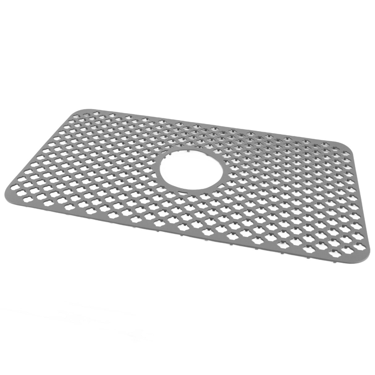 Hollow Insulated Kitchen Sink Mat Non Slip Multi Functional Large Size Silicone Sink Mat Protector Grey