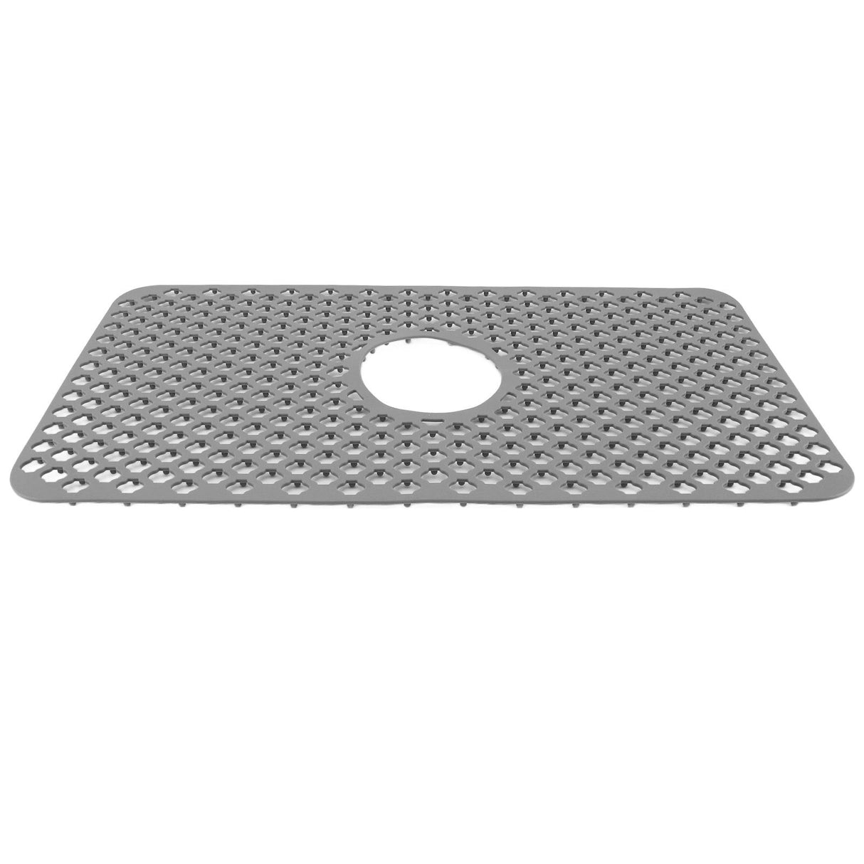 Hollow Insulated Kitchen Sink Mat Non Slip Multi Functional Large Size Silicone Sink Mat Protector Grey