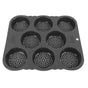 Hamburger Bun Mold Silicone 8 Cavity Easy Release Heat Resistant Hamburger Bread Bakery Pan for Kitchen