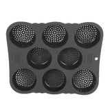 Hamburger Bun Mold Silicone 8 Cavity Easy Release Heat Resistant Hamburger Bread Bakery Pan for Kitchen - Front View