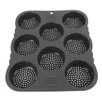 Hamburger Bun Mold Silicone 8 Cavity Easy Release Heat Resistant Hamburger Bread Bakery Pan for Kitchen