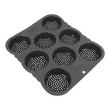 Hamburger Bun Mold Silicone 8 Cavity Easy Release Heat Resistant Hamburger Bread Bakery Pan for Kitchen - Rear View