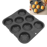 Hamburger Bun Mold Silicone 8 Cavity Easy Release Heat Resistant Hamburger Bread Bakery Pan for Kitchen