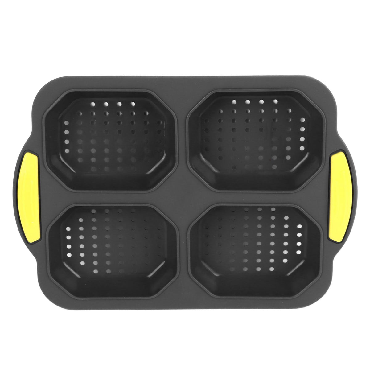 4 Grid Silicone Loaf Pan Baking Pan for Baking French Baguettes Hot Dog Buns Bread Mold Nonstick Dishwasher Safe Heat Resistant