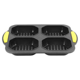 4 Grid Silicone Loaf Pan Baking Pan for Baking French Baguettes Hot Dog Buns Bread Mold Nonstick Dishwasher Safe Heat Resistant
