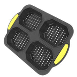4 Grid Silicone Loaf Pan Baking Pan for Baking French Baguettes Hot Dog Buns Bread Mold Nonstick Dishwasher Safe Heat Resistant