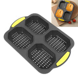 4 Grid Silicone Loaf Pan Baking Pan for Baking French Baguettes Hot Dog Buns Bread Mold Nonstick Dishwasher Safe Heat Resistant