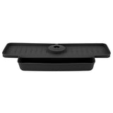 Faucet Splash Proof Draining Rack Silicone Foldable Faucet Handle Drip Catcher Tray Drainer Shelf Basket for Kitchen Black