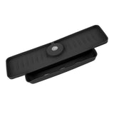 Faucet Splash Proof Draining Rack Silicone Foldable Faucet Handle Drip Catcher Tray Drainer Shelf Basket for Kitchen Black - Low Angle