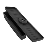 Faucet Splash Proof Draining Rack Silicone Foldable Faucet Handle Drip Catcher Tray Drainer Shelf Basket for Kitchen Black