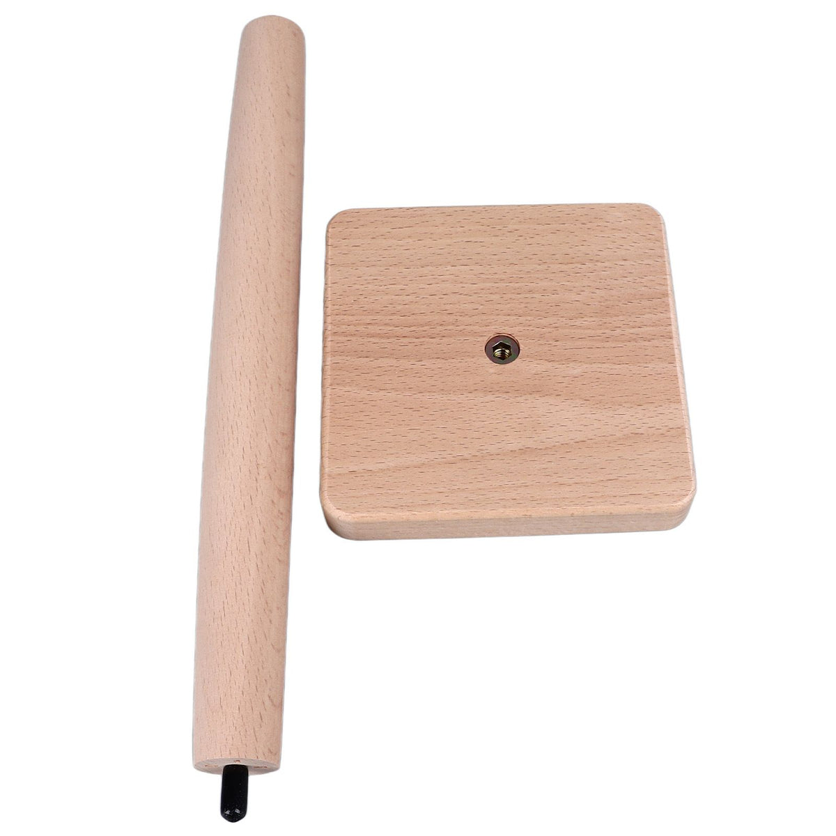 Wooden Paper Towel Holder Countertop Farmhouse Standing Paper Towel Organizer Roll Dispenser with Non Slip Base for Kitchen Living Room