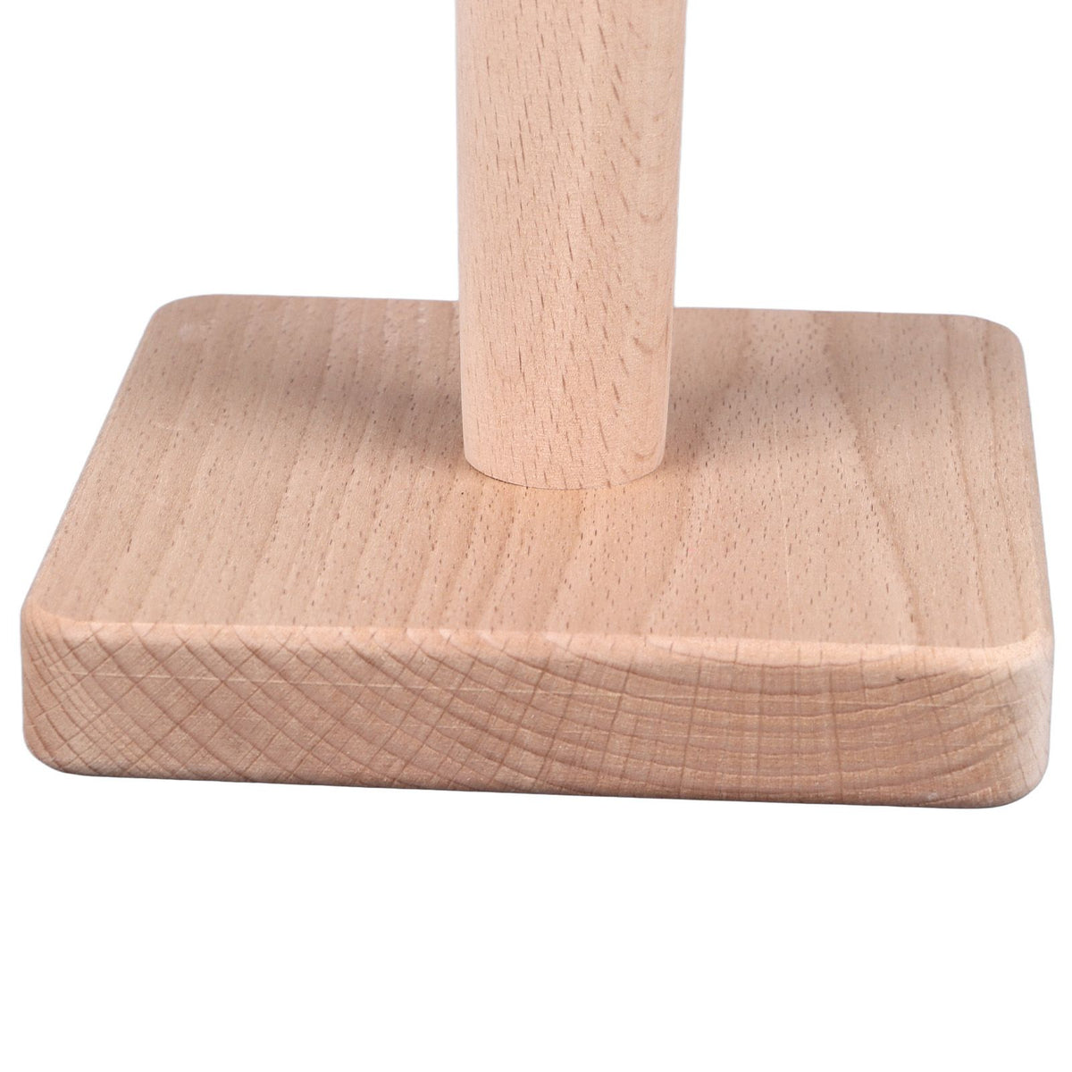 Wooden Paper Towel Holder Countertop Farmhouse Standing Paper Towel Organizer Roll Dispenser with Non Slip Base for Kitchen Living Room