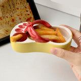Ceramic French Fries Dish Cute Flip Flops French Fries Plate Cute Ceramic Bowl Flip Flops Shaped Snack Chip Soy Sauce Serving Dish Bowl Plate Red